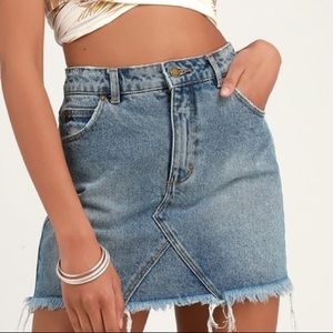 Light Wash Denim Mini Skirt